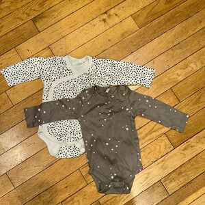 Baby Unisex Parade Colored Organics baby long sleeve bodysuit onesie polka dot